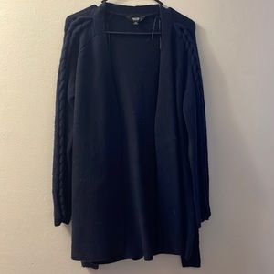 Simply Vera, Verawang size XS navy blue sweater with detailing on arms,tie waist